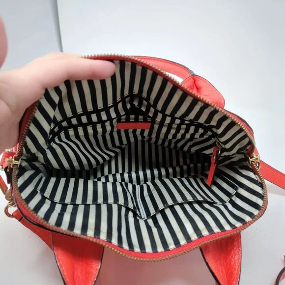 Kate Spade Orange Purse Bag Top Handle Crossbody Satchel - Picture 15 of 16
